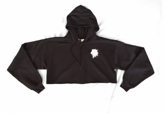 Cropped Embroidered Hoodie
