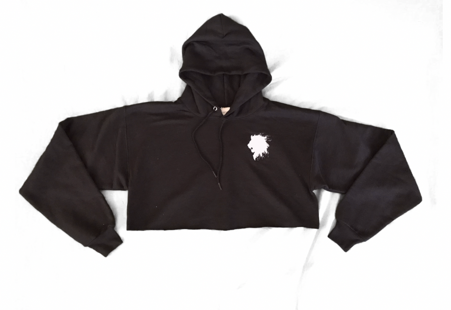 Cropped Embroidered Hoodie